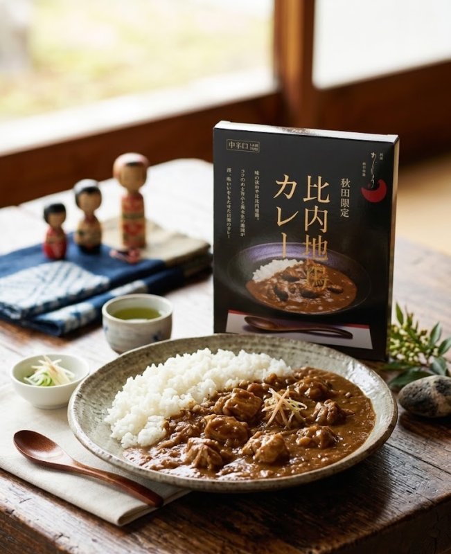 画像1: 比内地鶏カレー（中辛口・180g） (1)