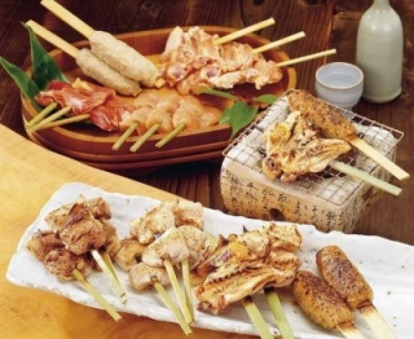 画像1: 比内地鶏の串焼き＆ステーキセット　 (1)
